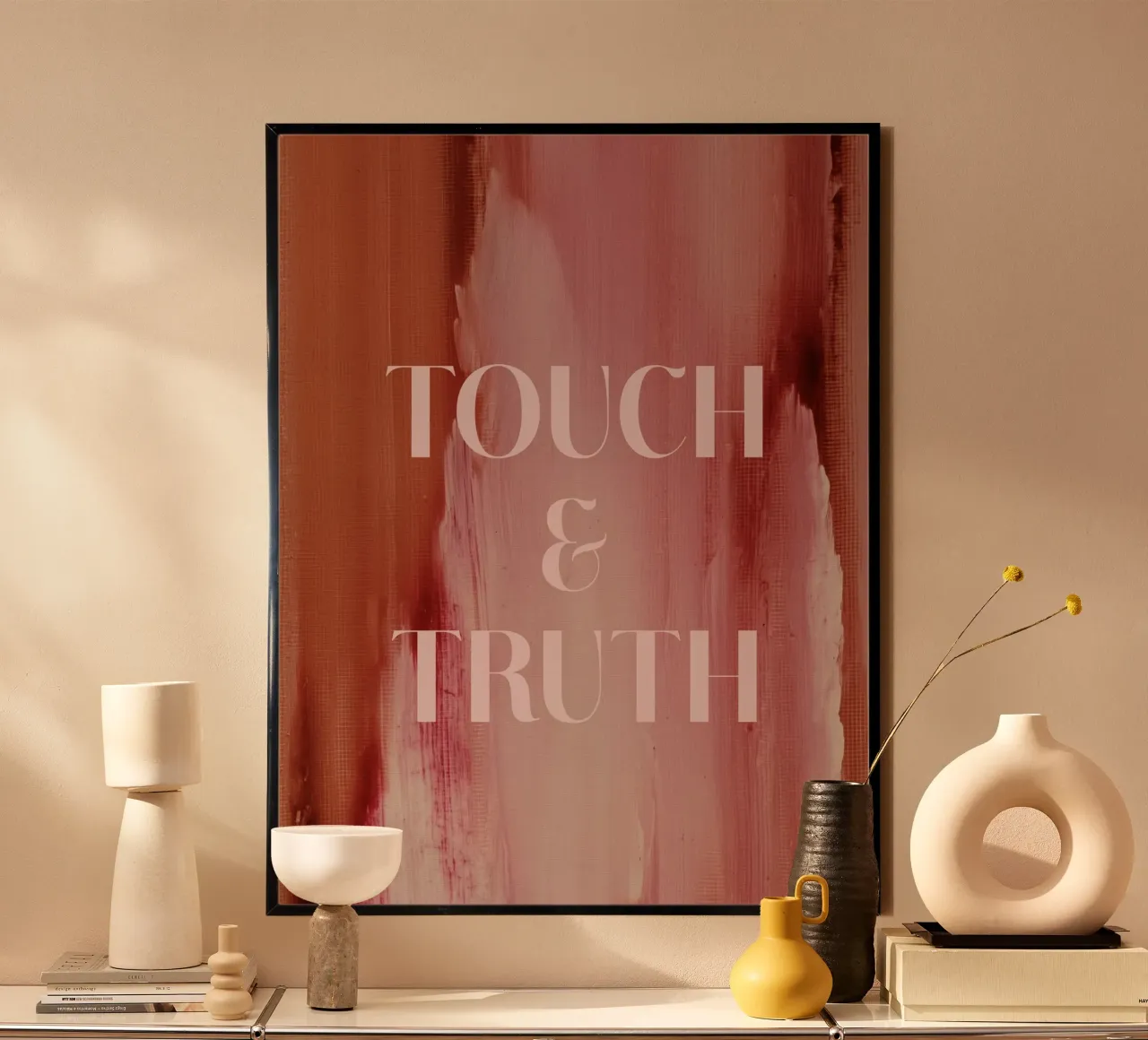 Soft Poems No 10 poster con telaio in legno da treechild