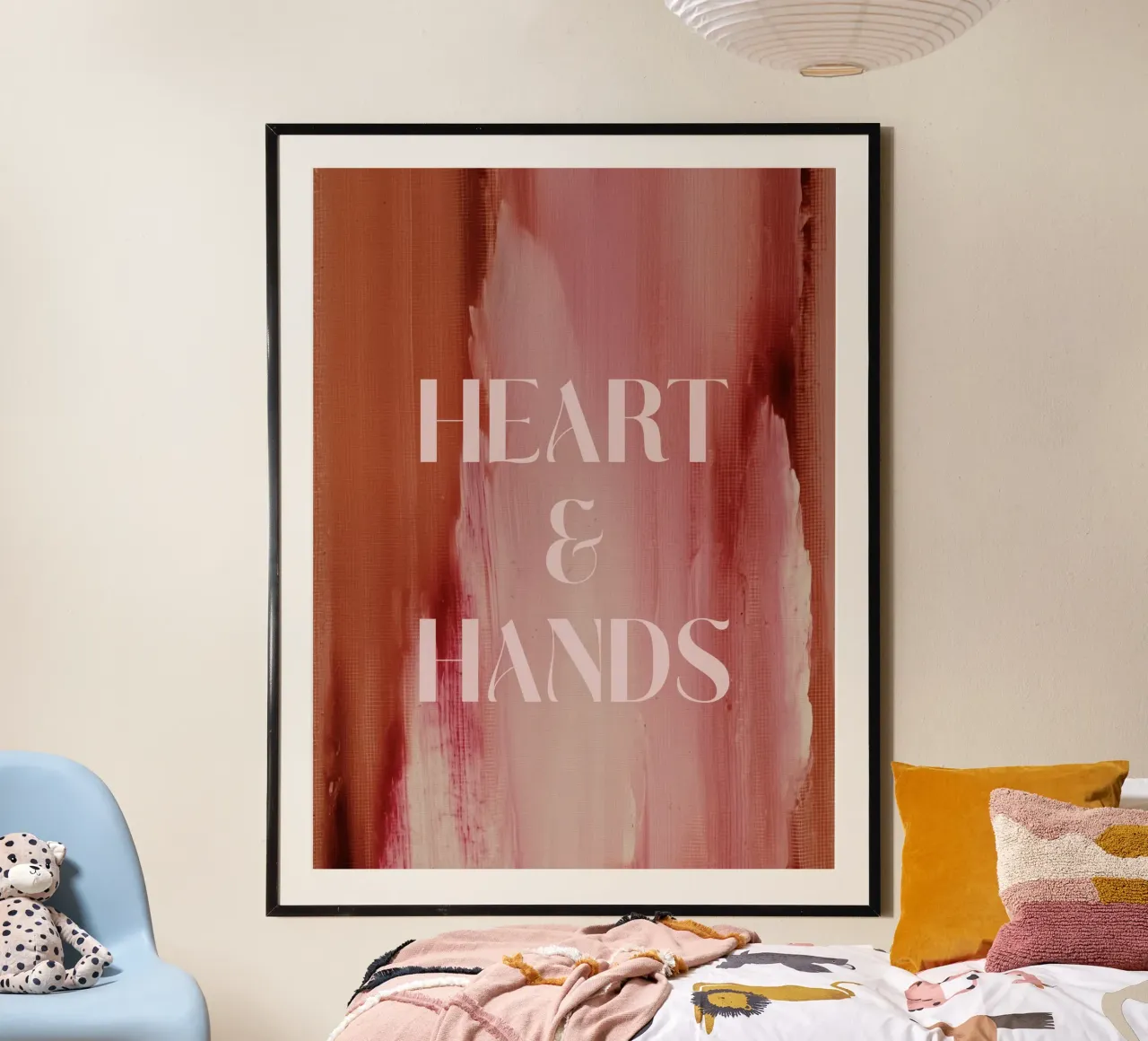 Soft Poems No 12 poster con telaio in legno da treechild