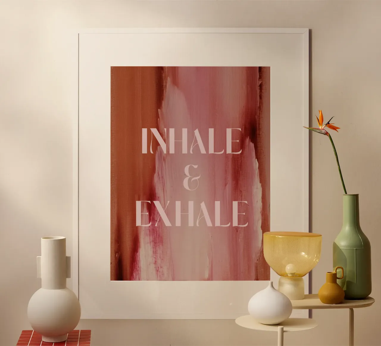 Soft Poems No 13 poster con telaio in legno da treechild