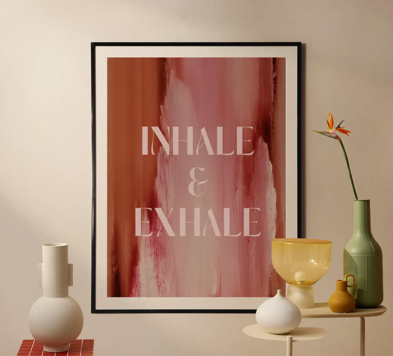 Soft Poems No 13 poster con telaio in legno da treechild