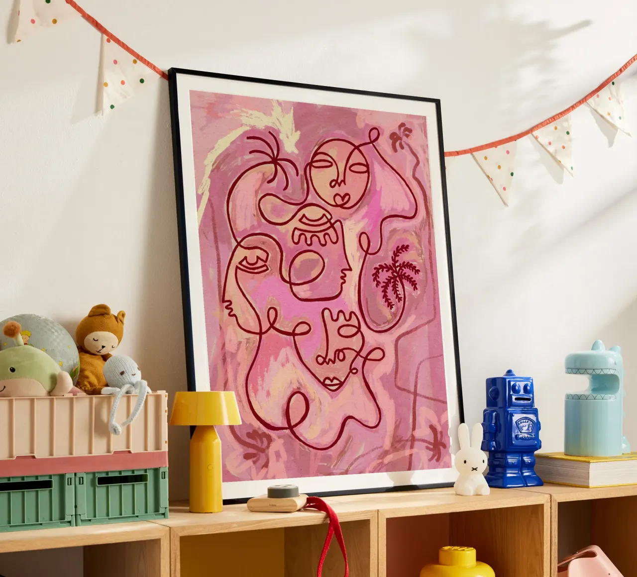 Escape to Peace poster con telaio in plastica da Shatha Al Dafai