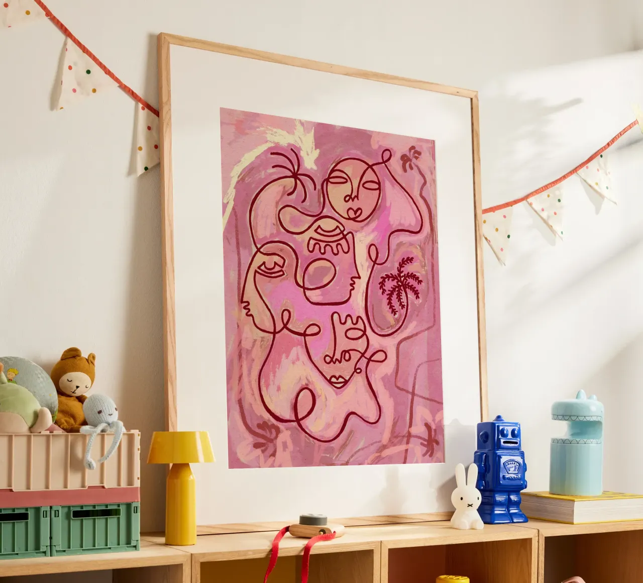 Escape to Peace poster con telaio in plastica da Shatha Al Dafai