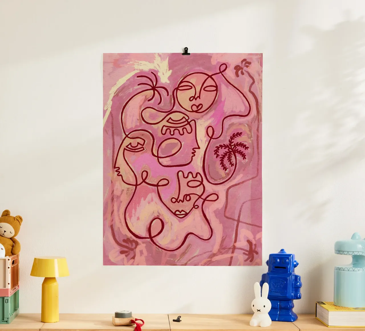 Escape to Peace poster con telaio in plastica da Shatha Al Dafai
