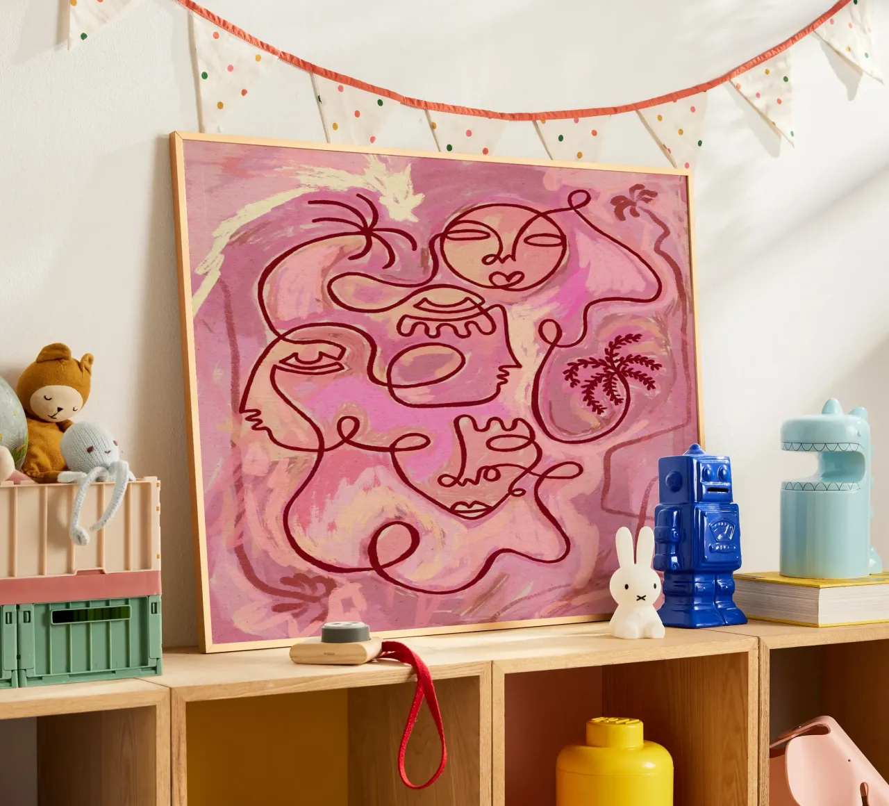 Escape to Peace poster con telaio in plastica da Shatha Al Dafai