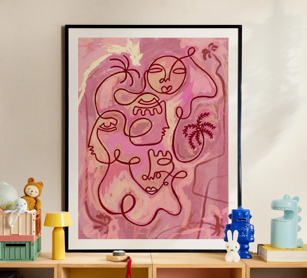 Escape to Peace poster con telaio in plastica da Shatha Al Dafai