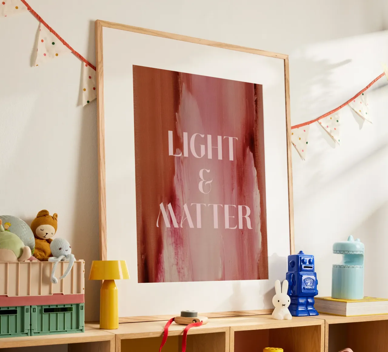 Soft Poems No 15 poster con telaio in legno da treechild