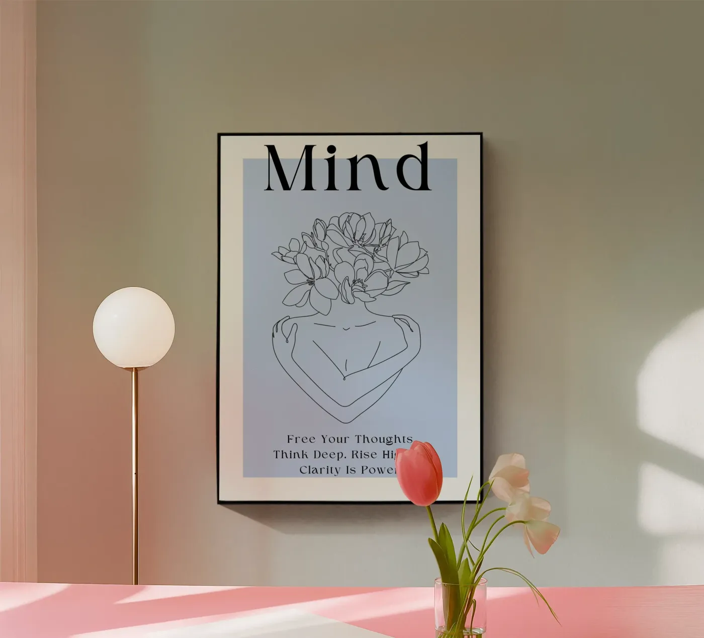 „Mind - Free Your Thoughts" plexiglass da Plantiful Print