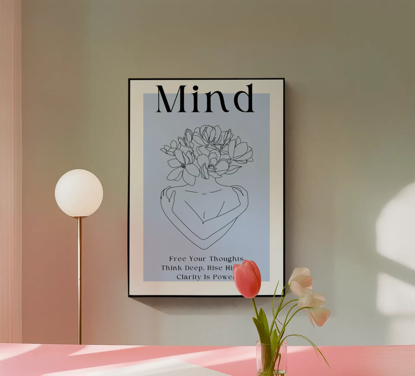 „Mind - Free Your Thoughts" acryl van Plantiful Print