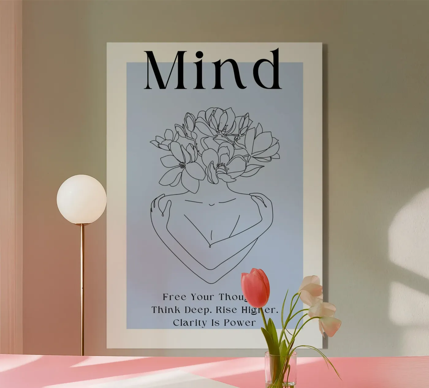 „Mind - Free Your Thoughts" plexiglass da Plantiful Print