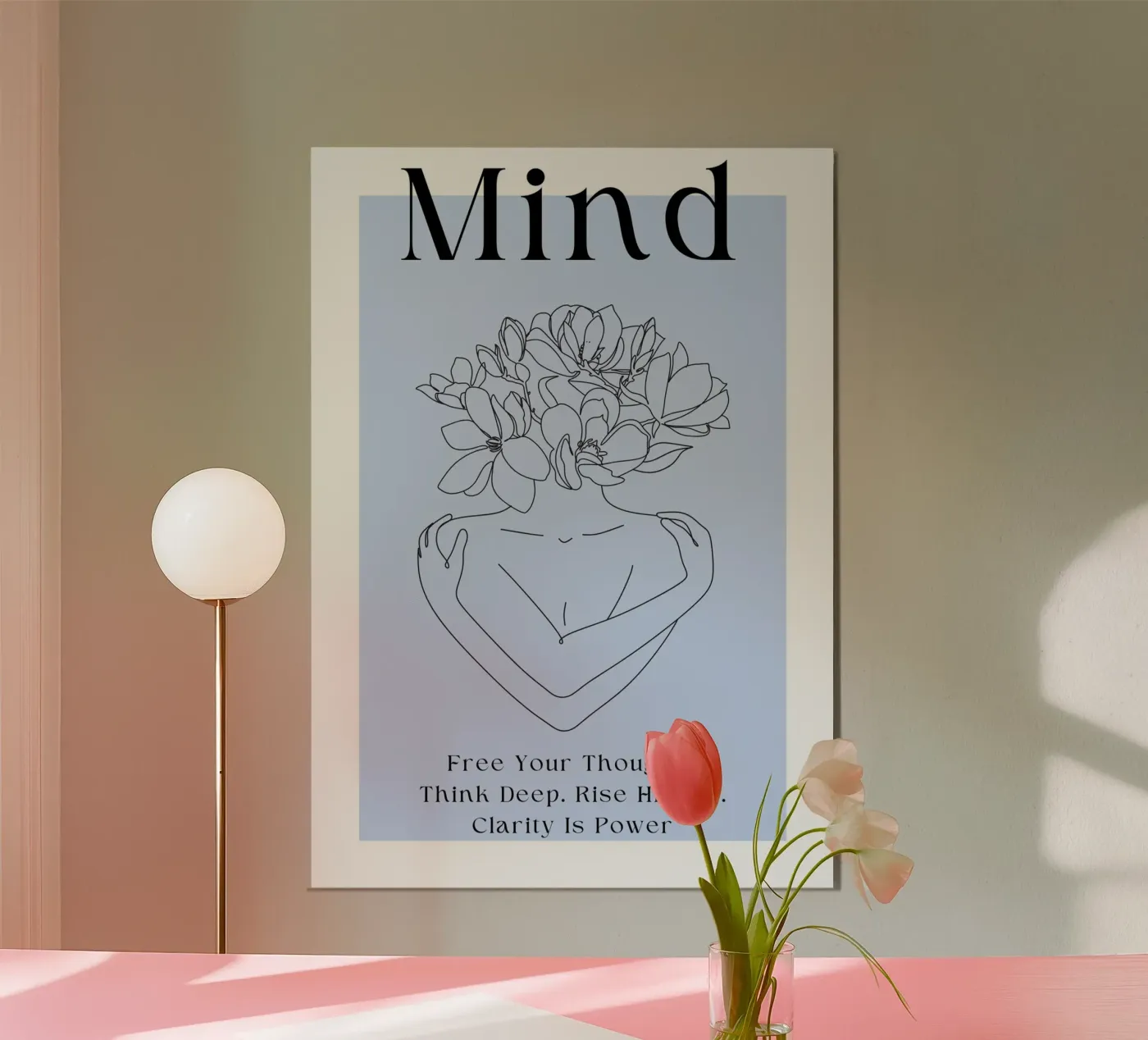 „Mind - Free Your Thoughts" poster da Plantiful Print