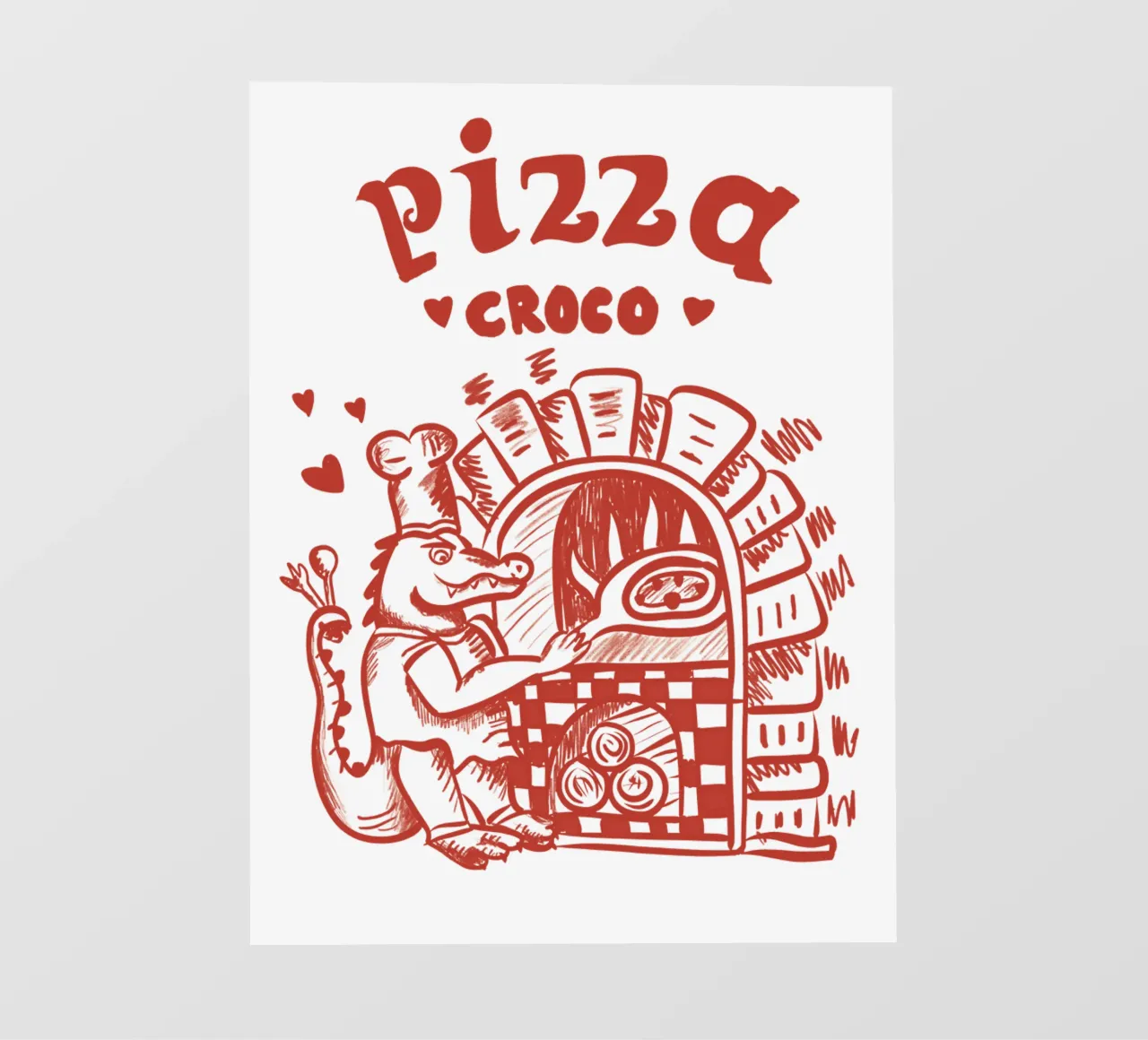 Pizza Croco pellicola backlit da Studio Dolci