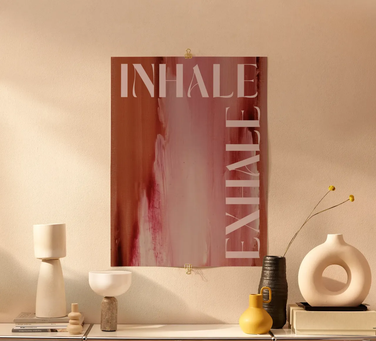 Soft Poems No 17 poster con telaio in plastica da treechild