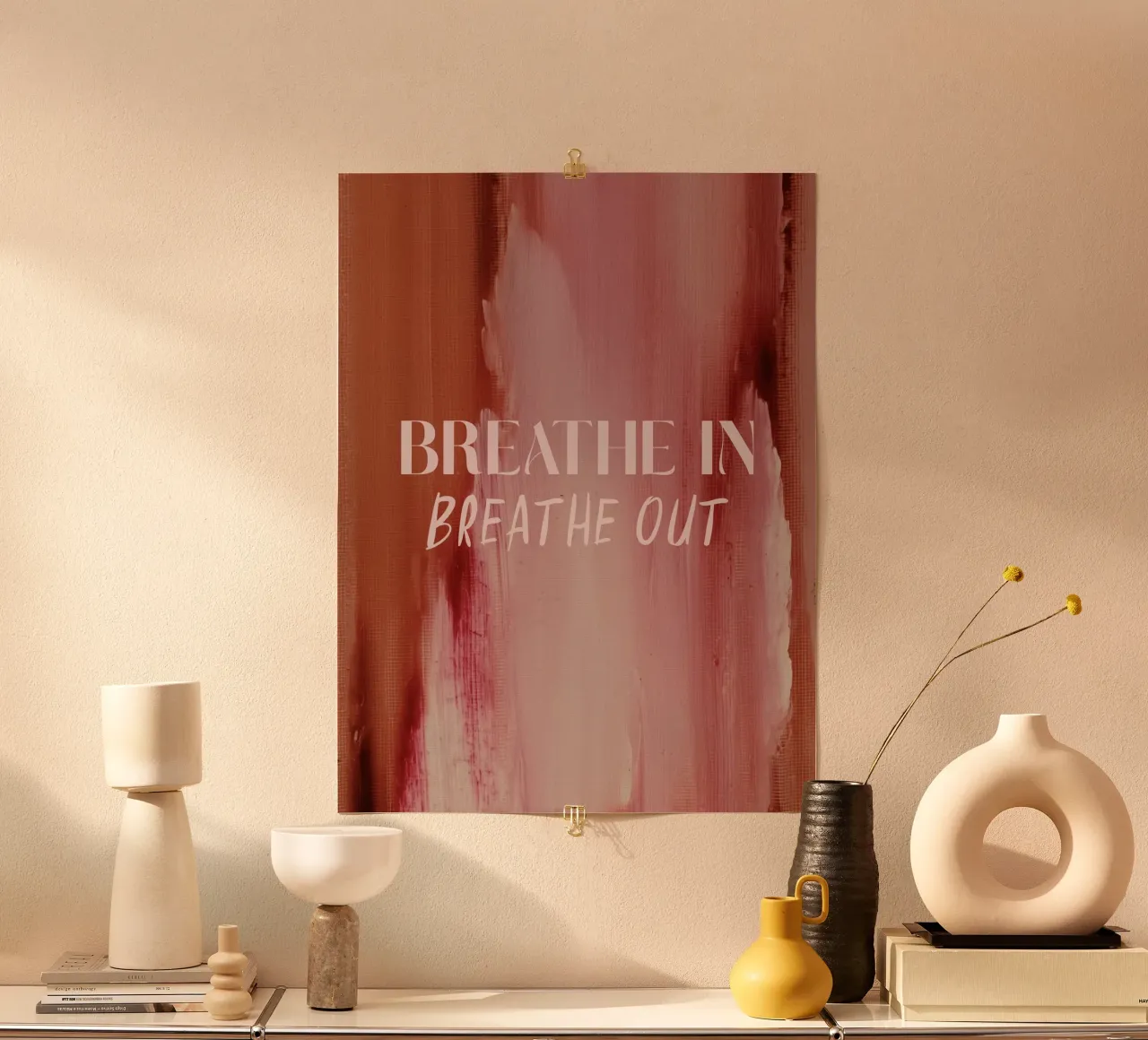 Soft Poems No 18 poster con telaio in legno da treechild