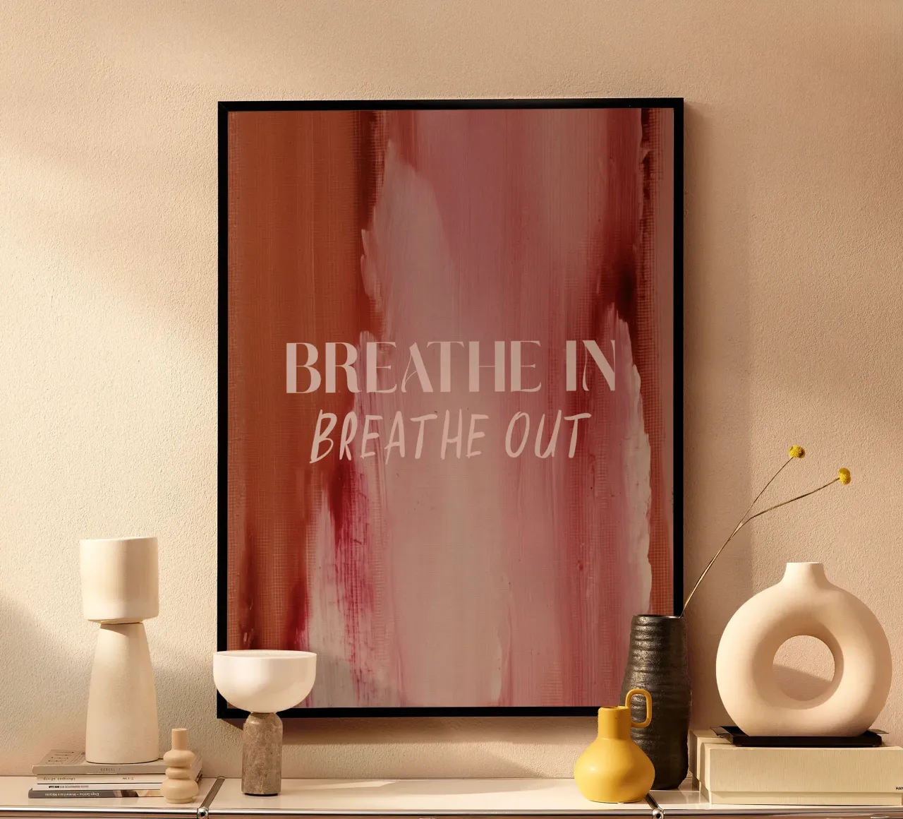 Soft Poems No 18 poster con telaio in legno da treechild