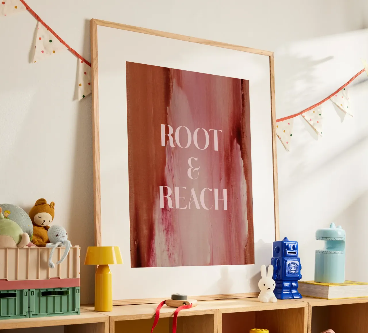 Soft Poems No 19 poster con telaio in plastica da treechild