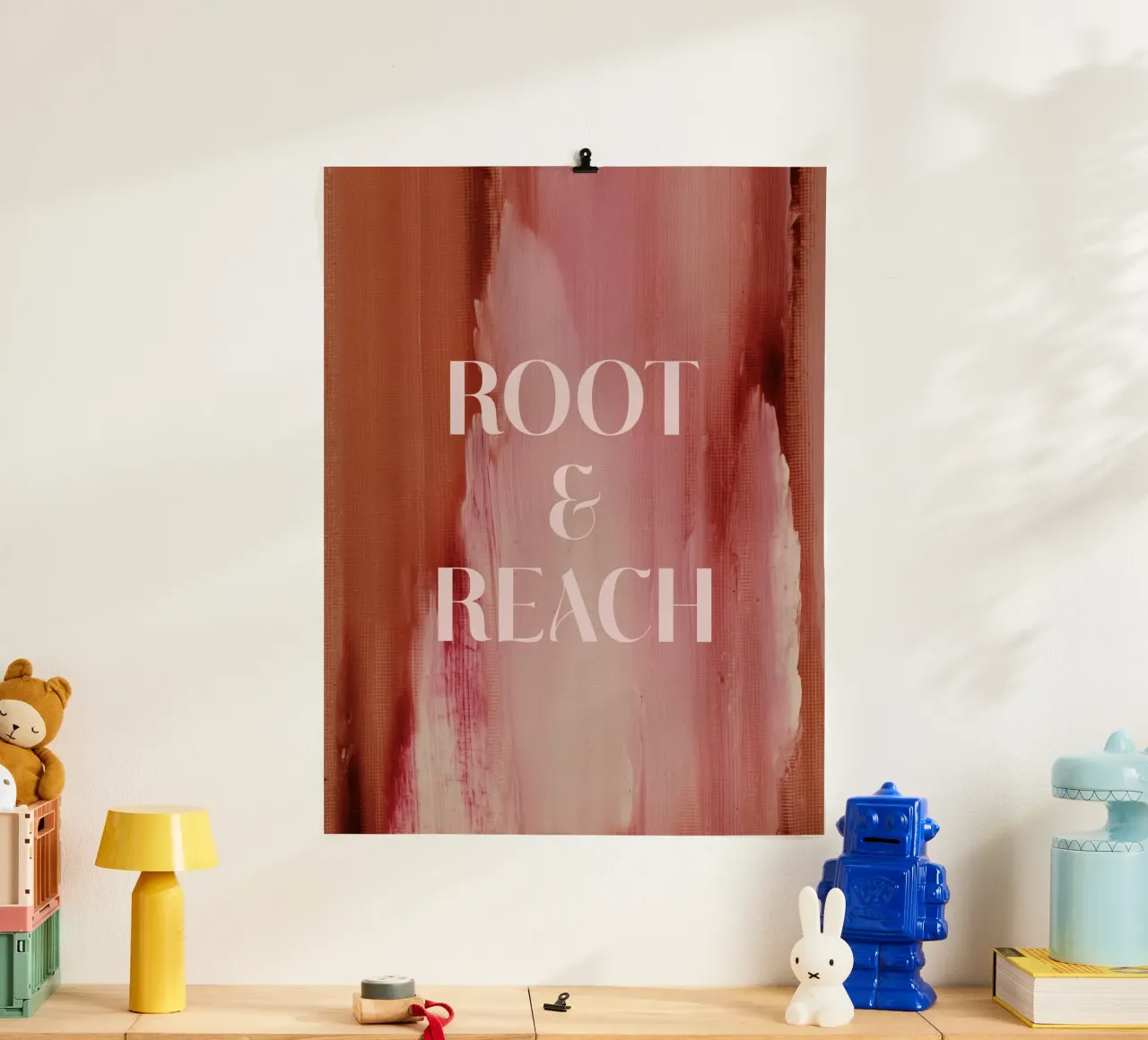 Soft Poems No 19 poster con telaio in plastica da treechild