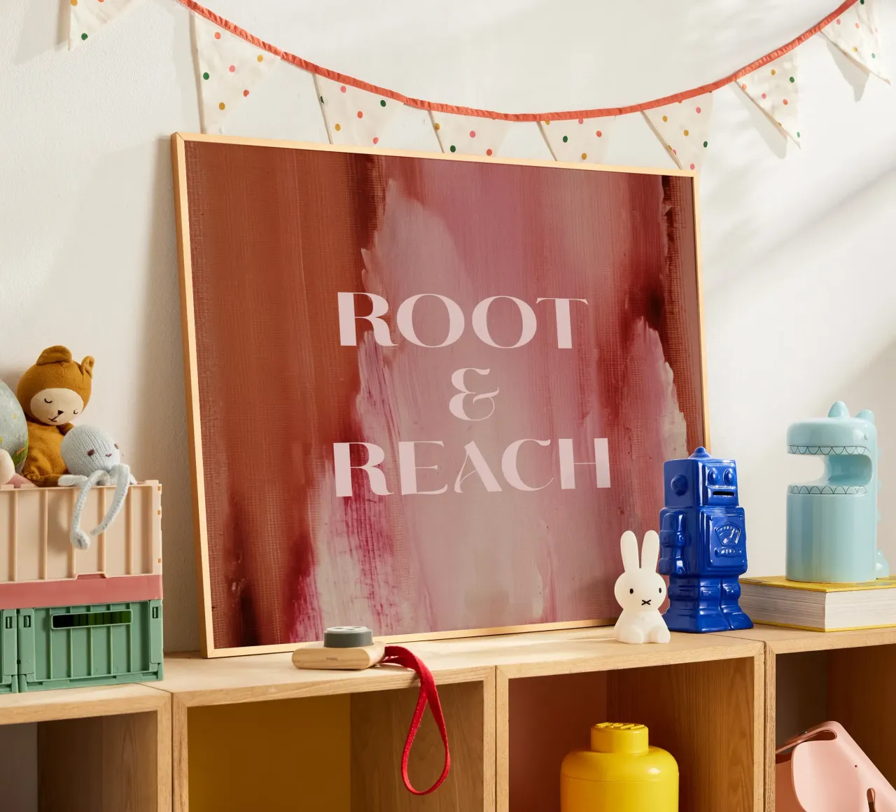 Soft Poems No 19 poster con telaio in plastica da treechild
