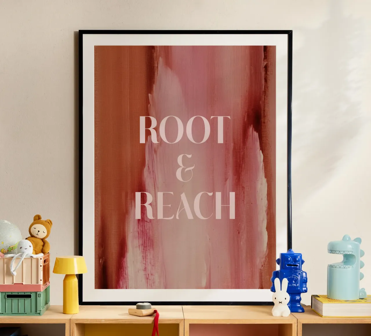 Soft Poems No 19 poster con telaio in plastica da treechild