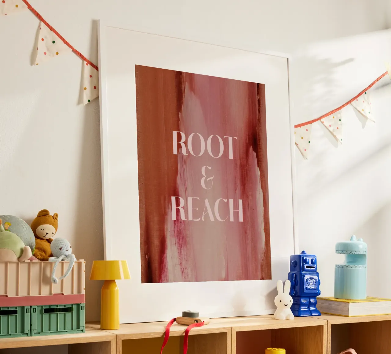 Soft Poems No 19 poster con telaio in plastica da treechild