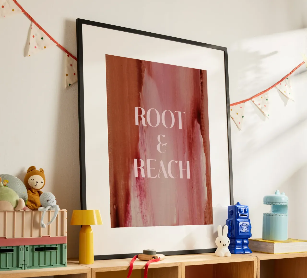 Soft Poems No 19 poster con telaio in plastica da treechild