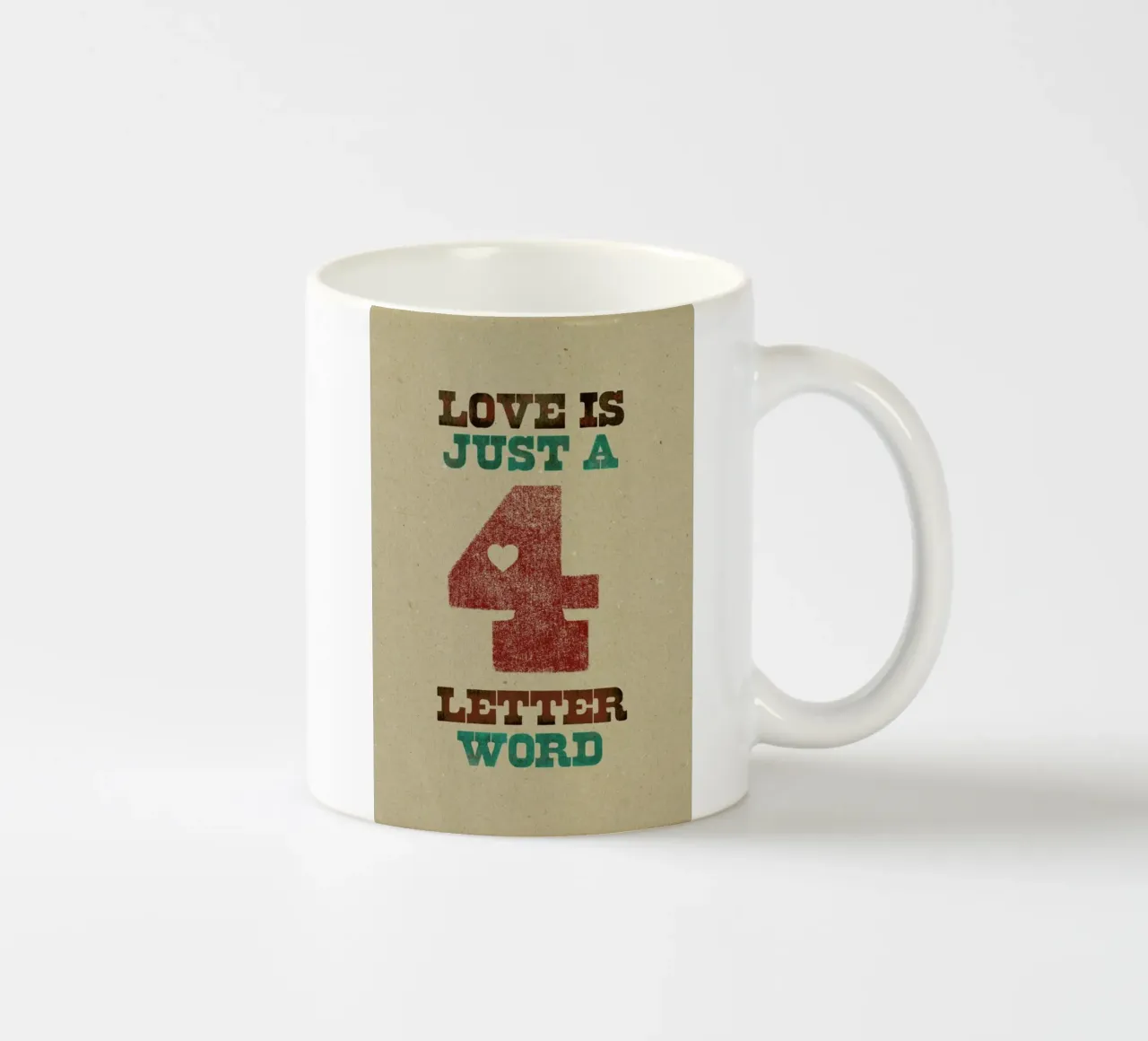 four letter word tazza in ceramica da Sammy Slabbinck