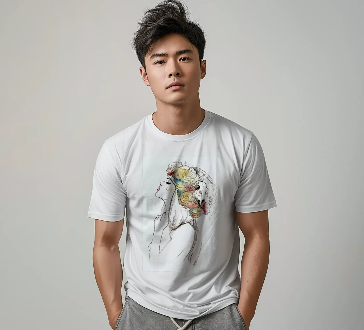 Flowered t-shirt da Ina Stanimirova