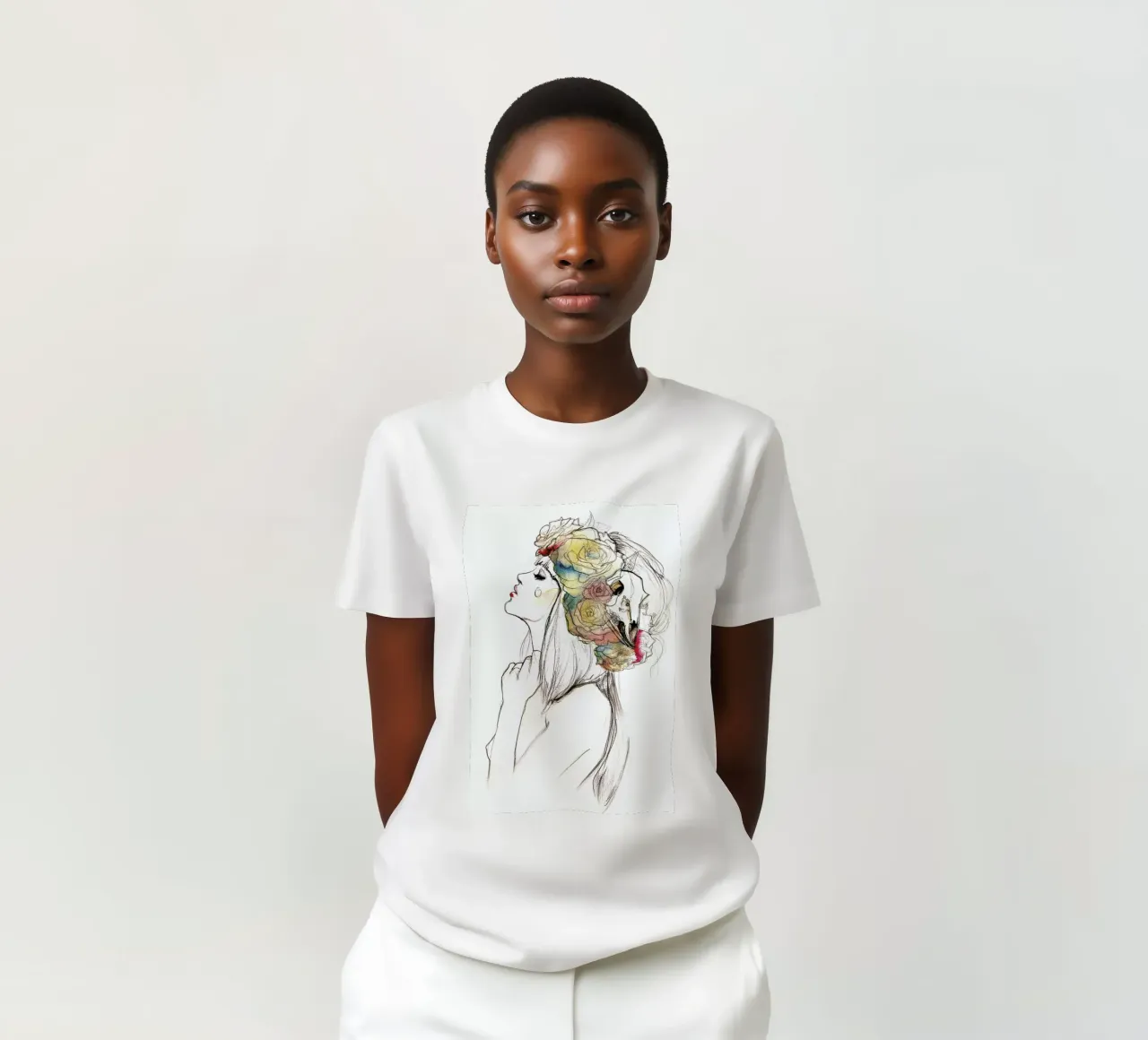 Flowered t-shirt da Ina Stanimirova