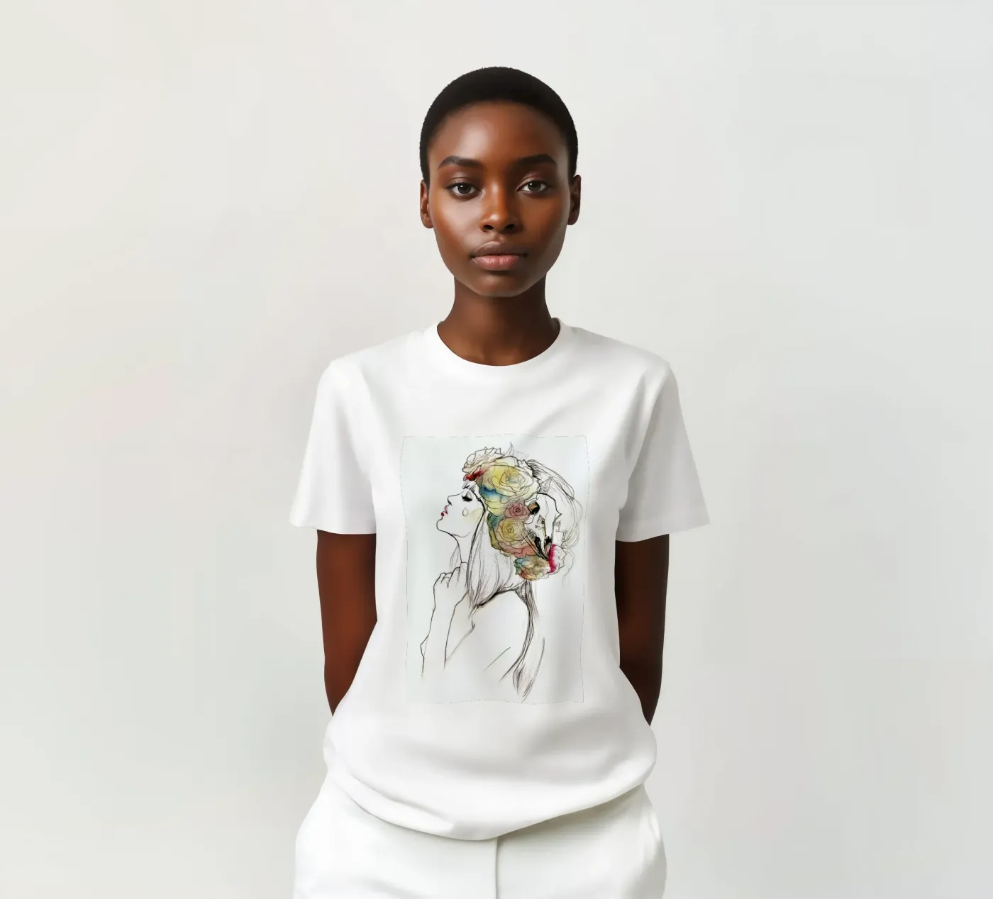Flowered t-shirt da Ina Stanimirova