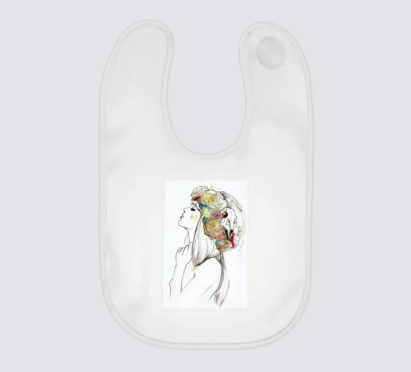 Flowered baby slabbetje van Ina Stanimirova