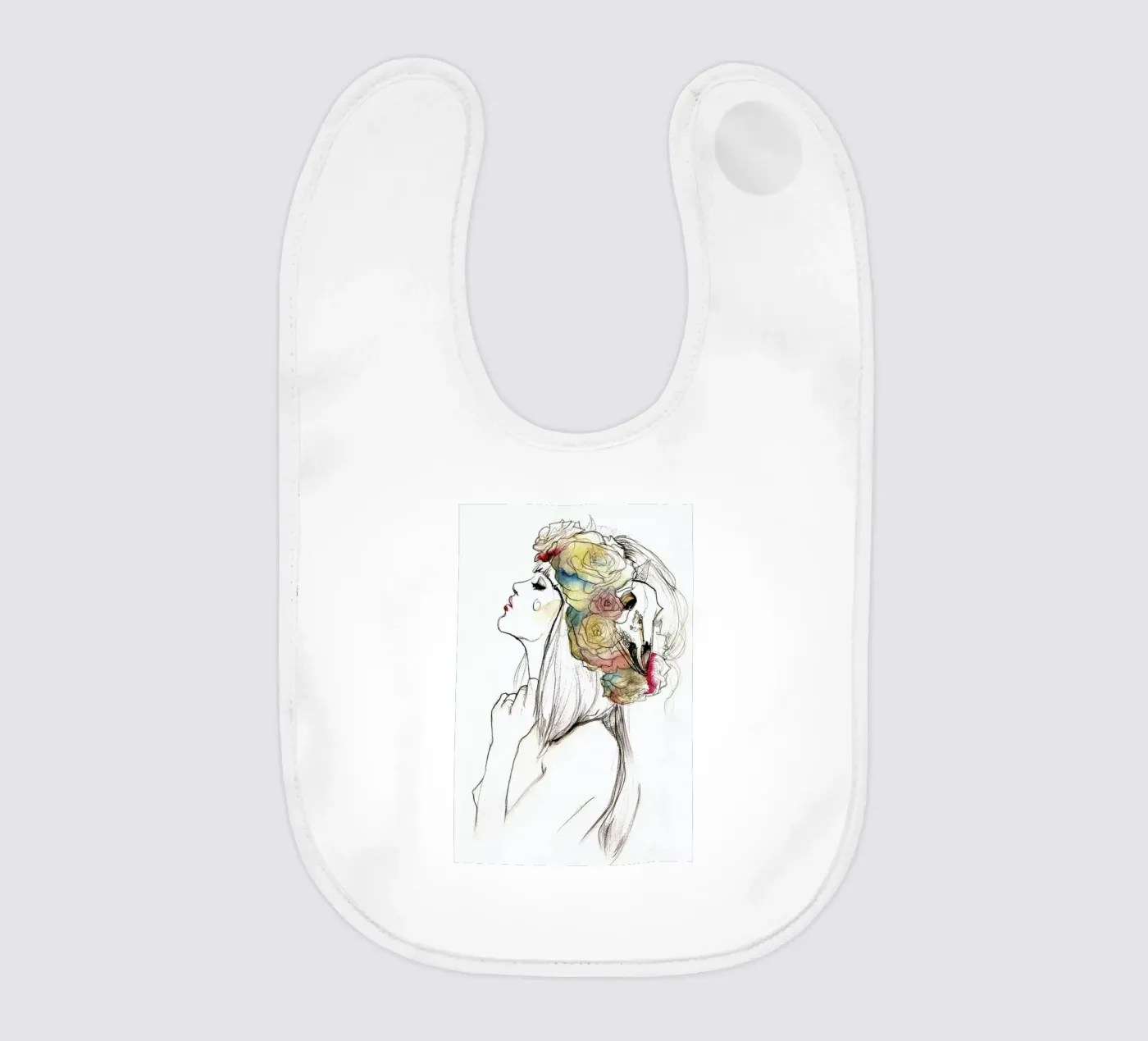 Flowered baby slabbetje van Ina Stanimirova