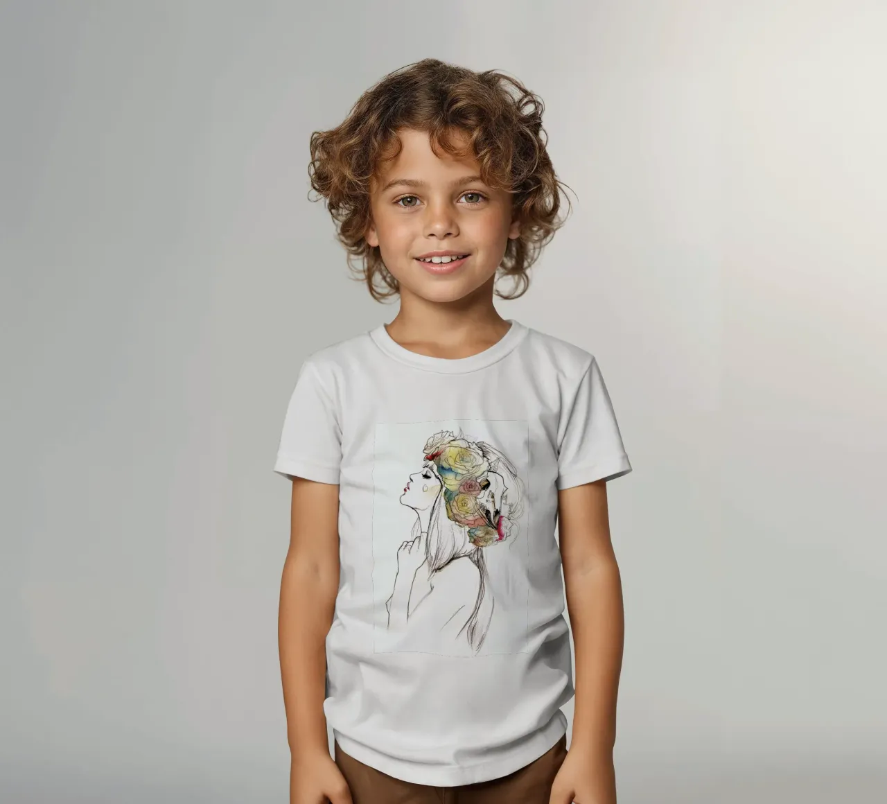 Flowered t-shirt bambini da Ina Stanimirova
