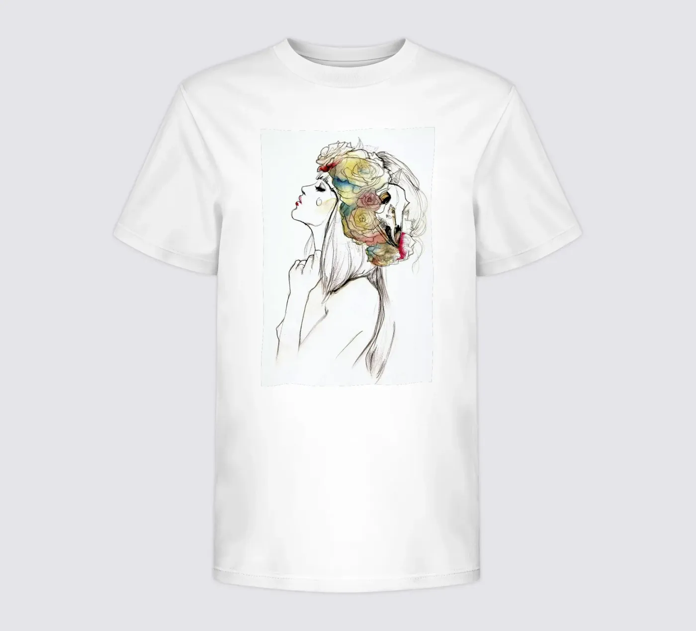 Flowered kinder t-shirt van Ina Stanimirova