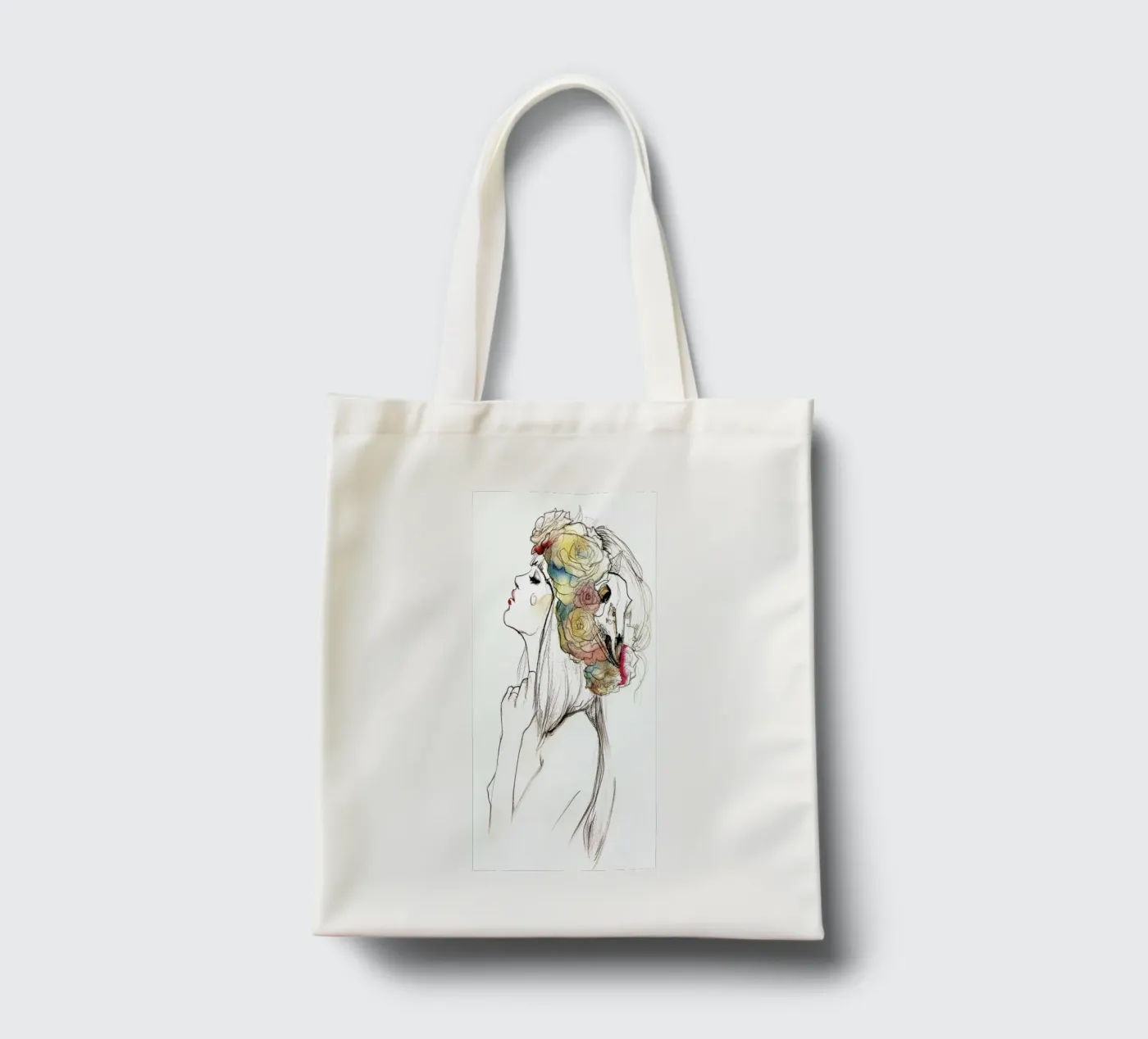 Flowered tote bag by Ina Stanimirova