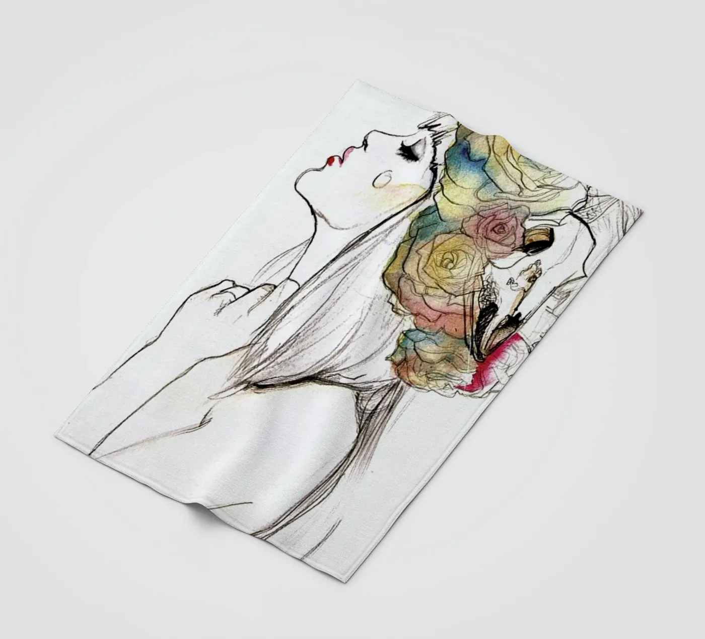 Flowered Fleecedecke von Ina Stanimirova