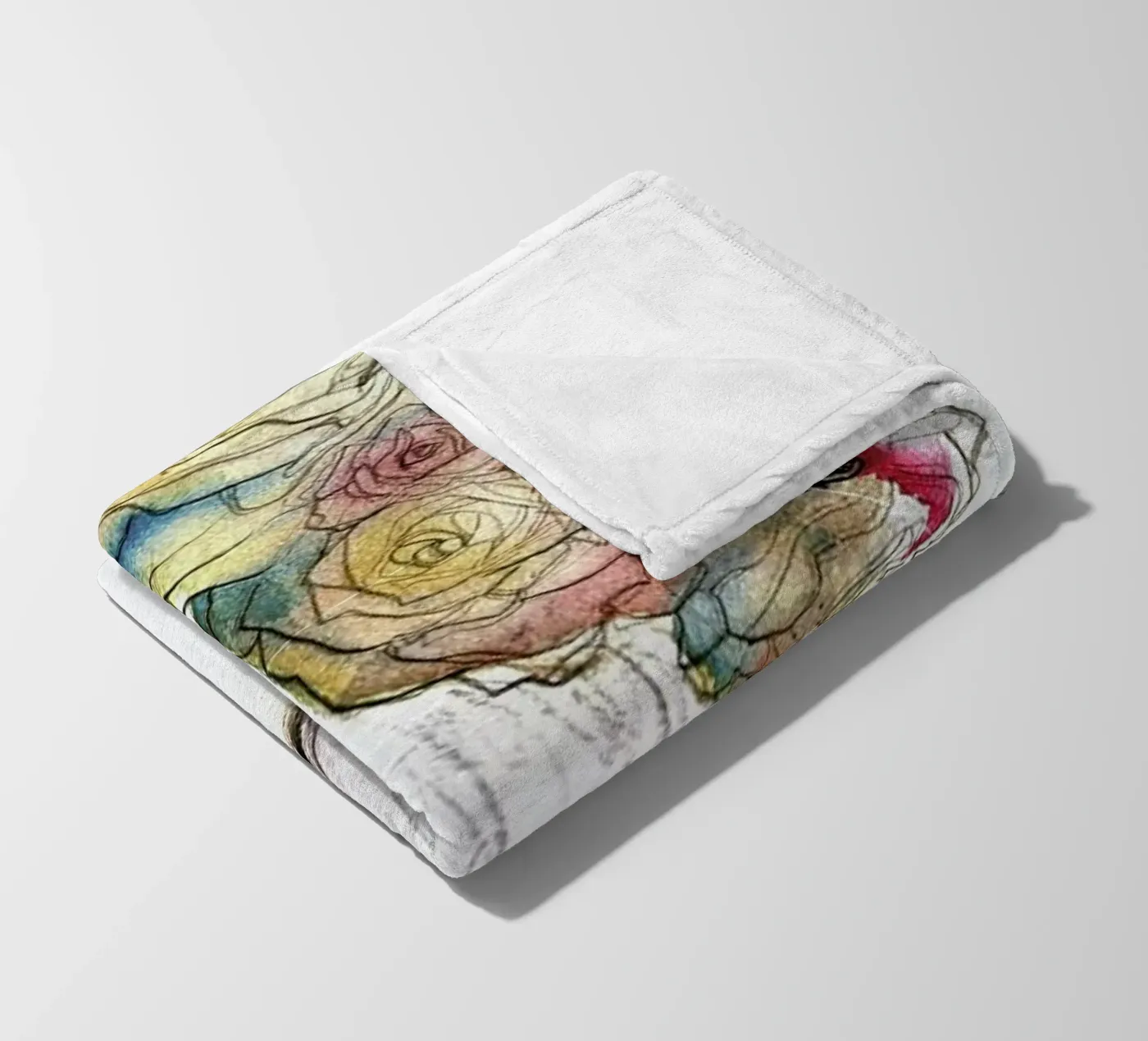 Flowered Fleecedecke von Ina Stanimirova