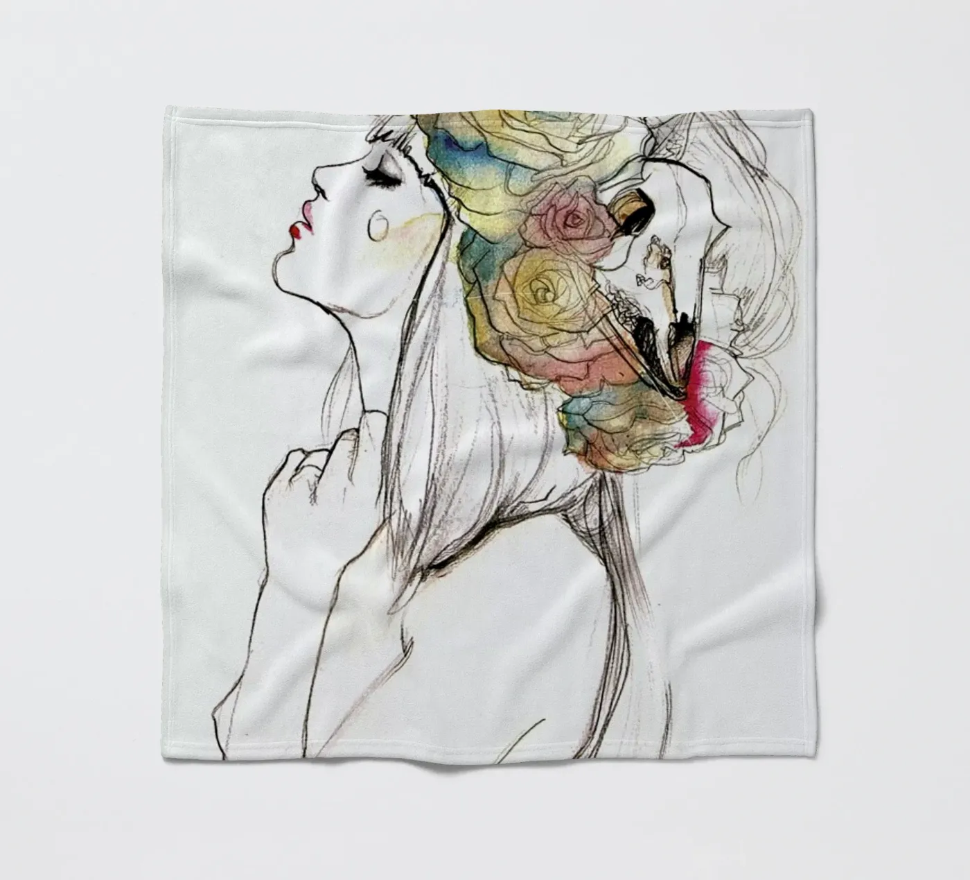 Flowered Fleecedecke von Ina Stanimirova