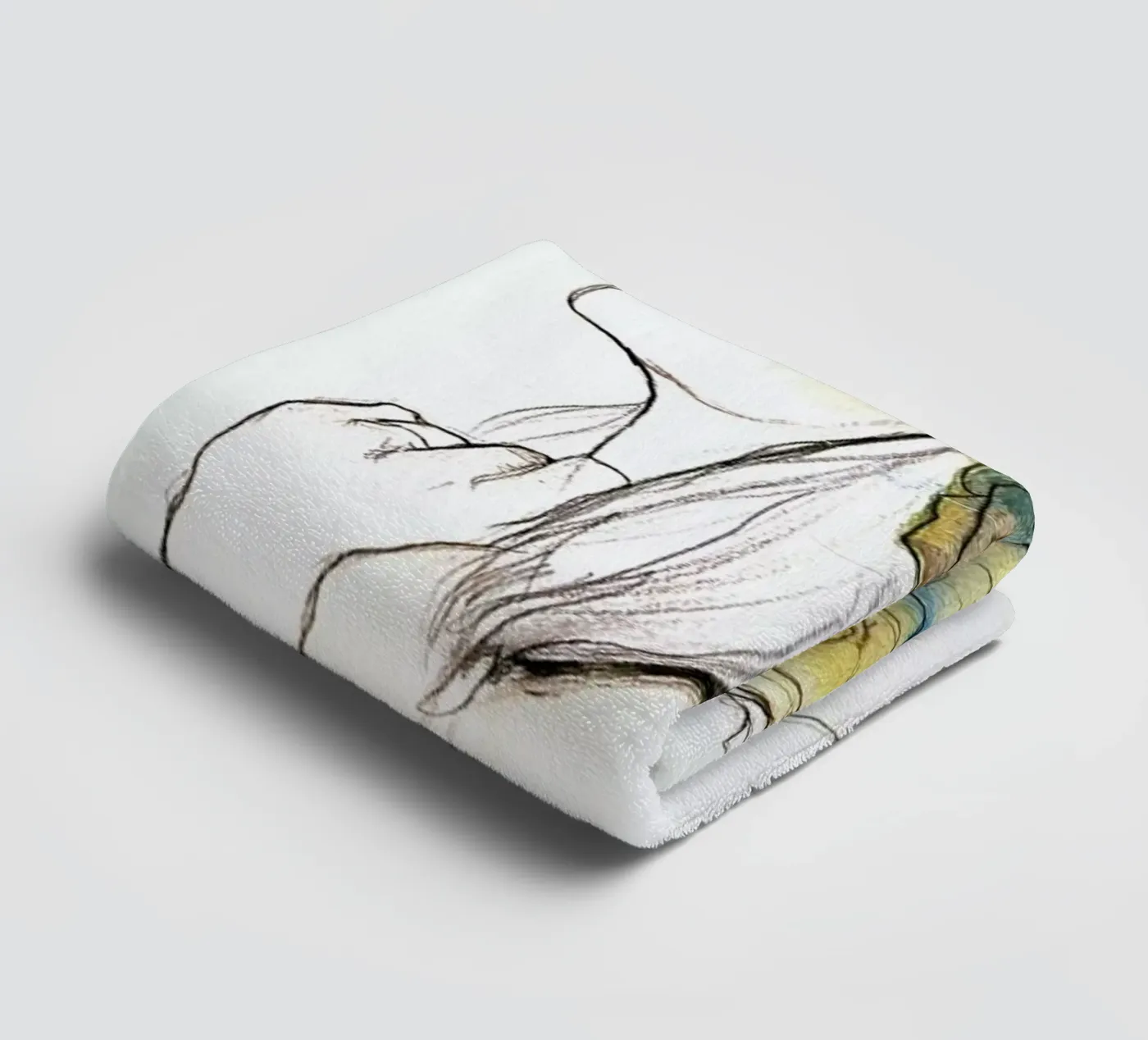 Flowered badhanddoek van Ina Stanimirova