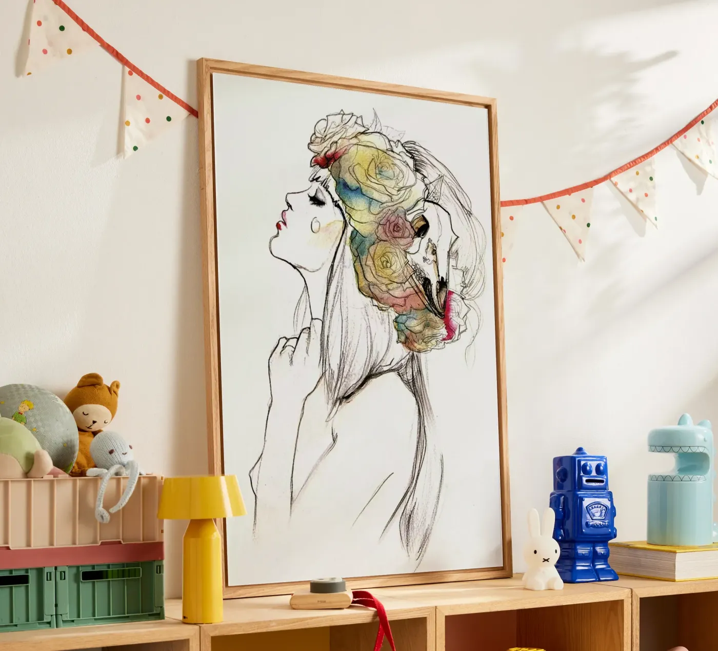 Flowered acryl van Ina Stanimirova