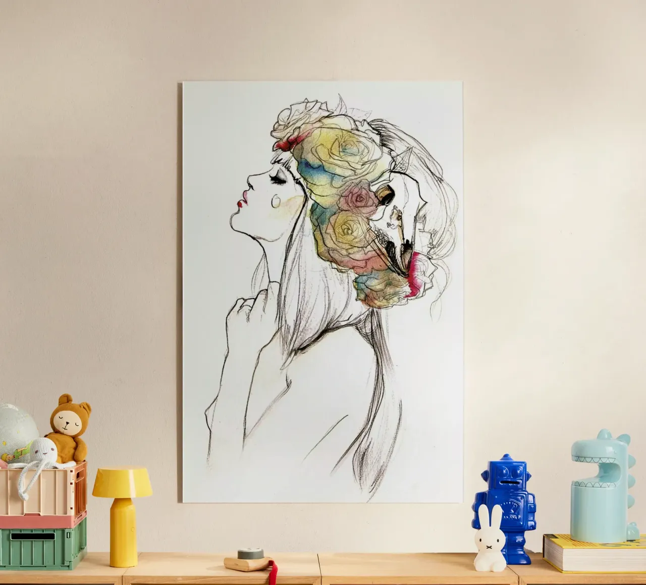 Flowered acrylic glass by Ina Stanimirova