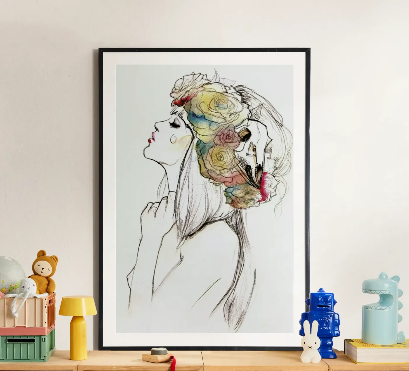 Flowered poster van Ina Stanimirova