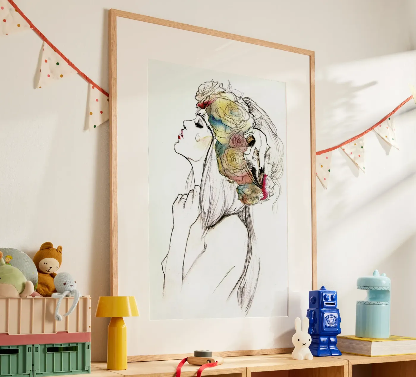Flowered poster van Ina Stanimirova