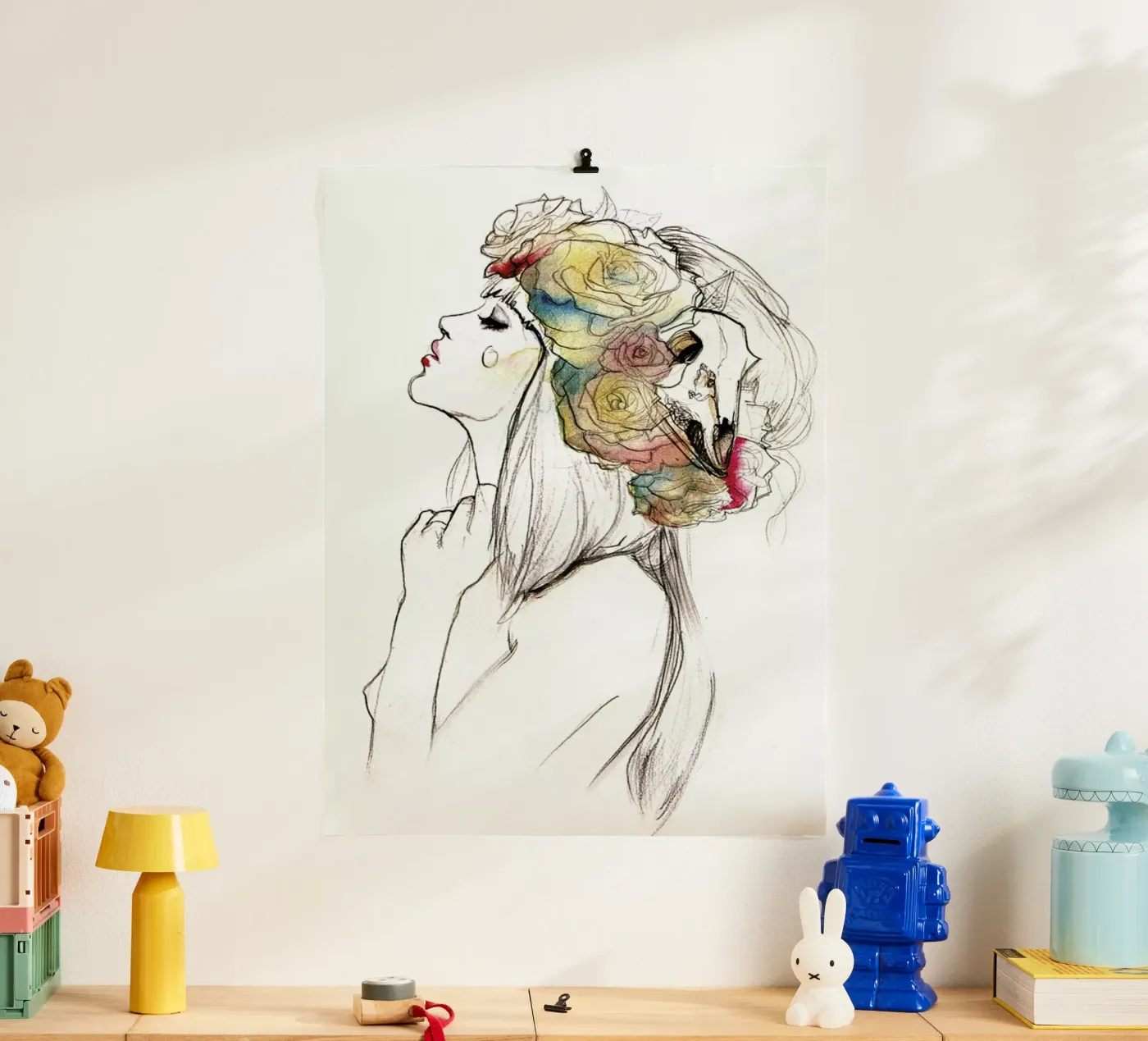 Flowered poster van Ina Stanimirova