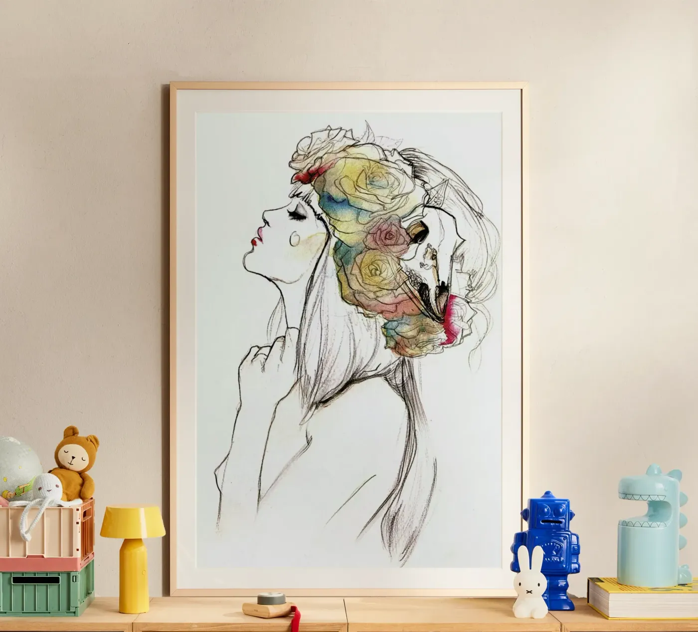 Flowered poster van Ina Stanimirova