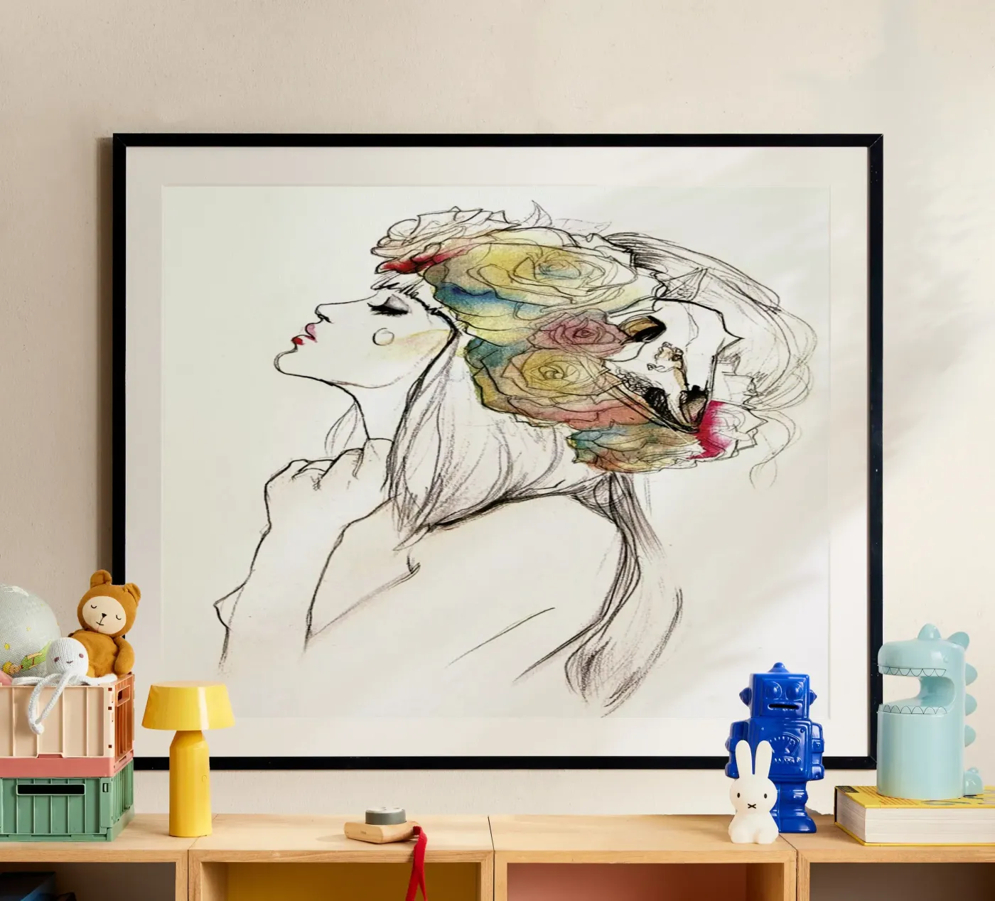 Flowered poster van Ina Stanimirova