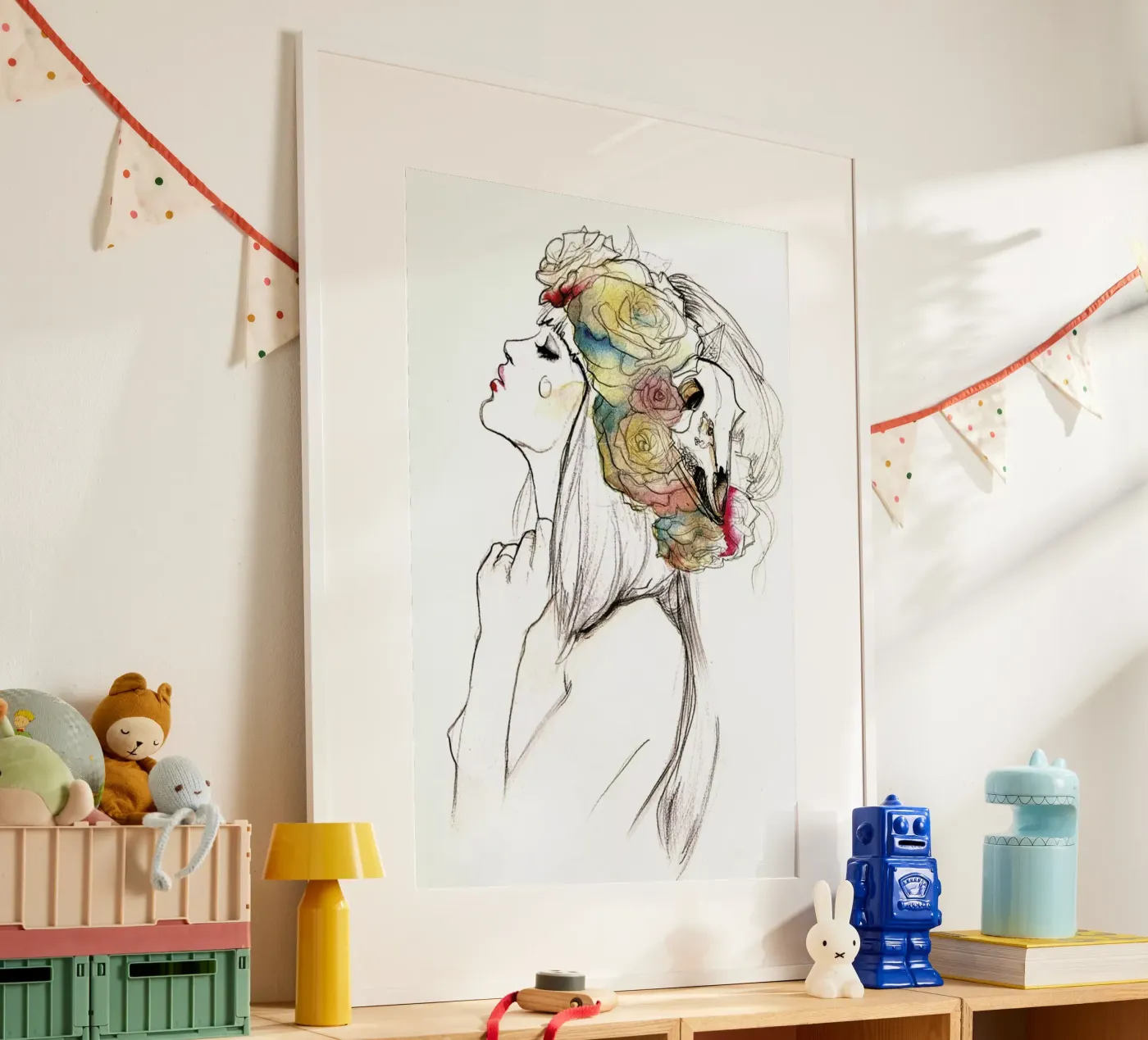 Flowered poster van Ina Stanimirova