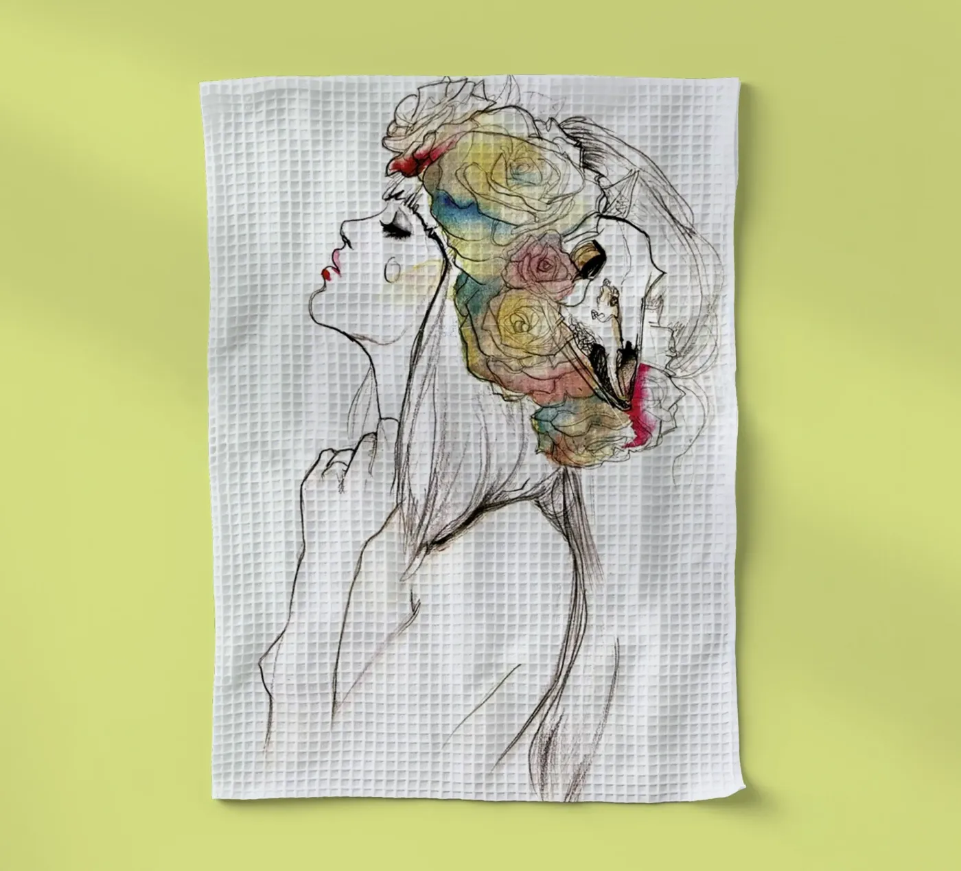 Flowered Geschirrtuch von Ina Stanimirova