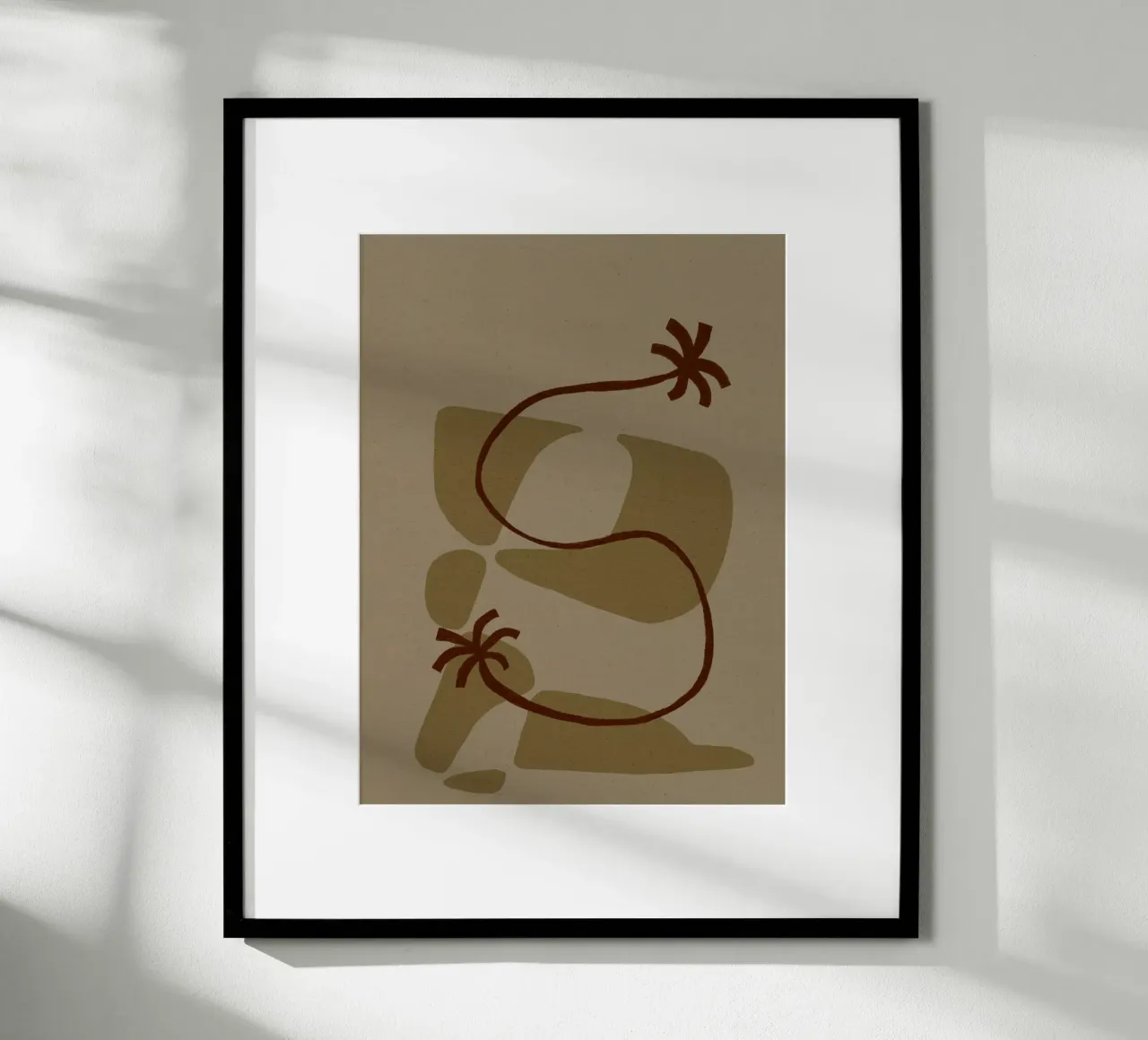 The Land Story 1 poster con telaio in plastica da Shatha Al Dafai