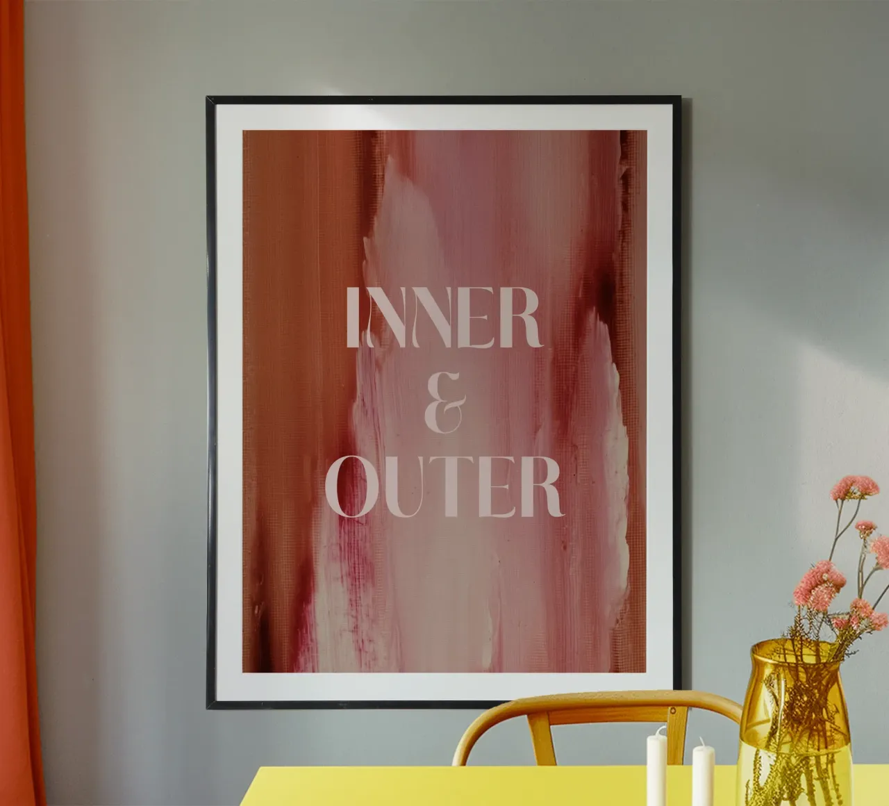 Soft Poems No 20 poster con telaio in legno da treechild