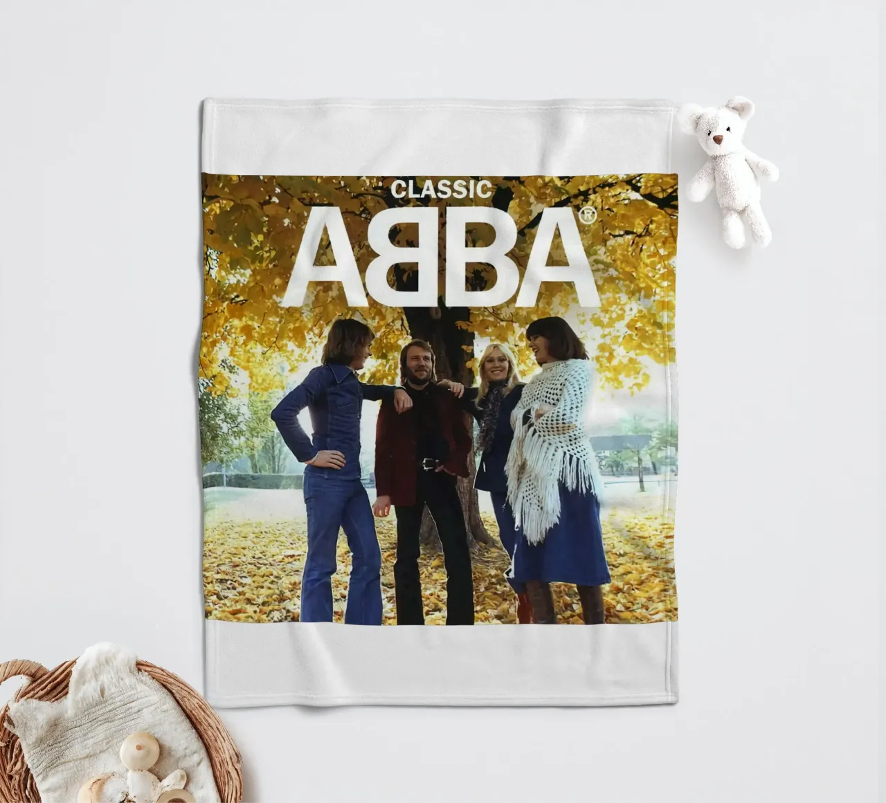 Poster classico degli Abba coperta in pile da MULTIMEDIA ARTWORK