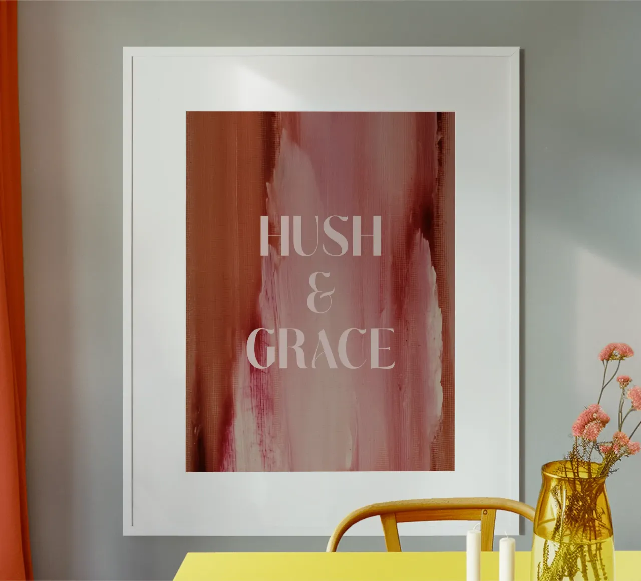 Soft Poems No 21 poster con telaio in legno da treechild